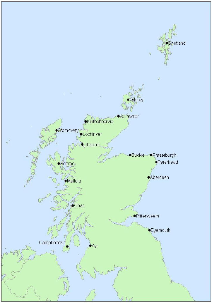 Districts and ports in Scotland