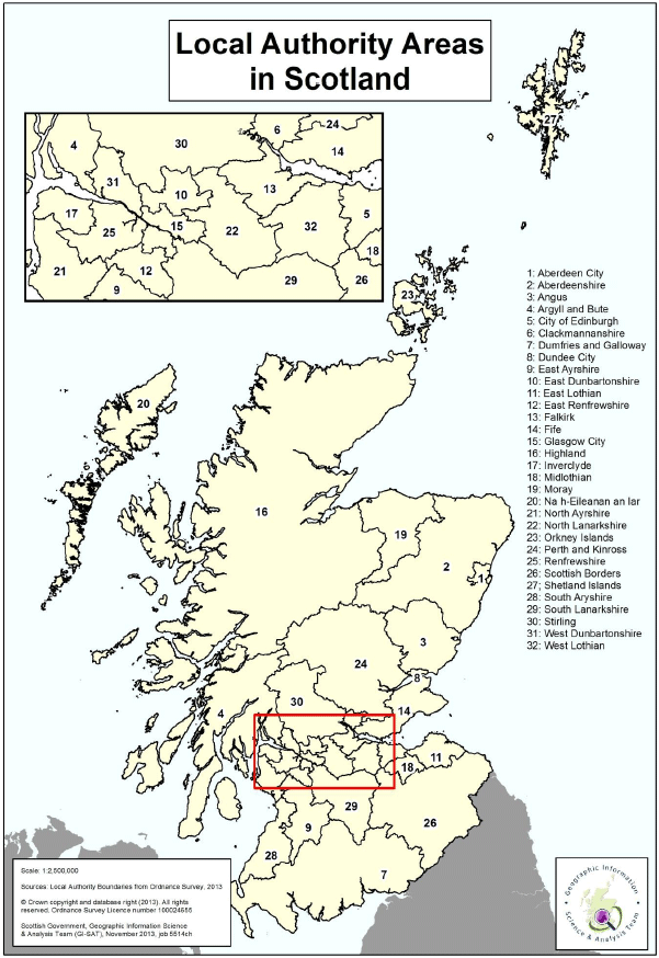 Map 5.1 - Local Authority Areas