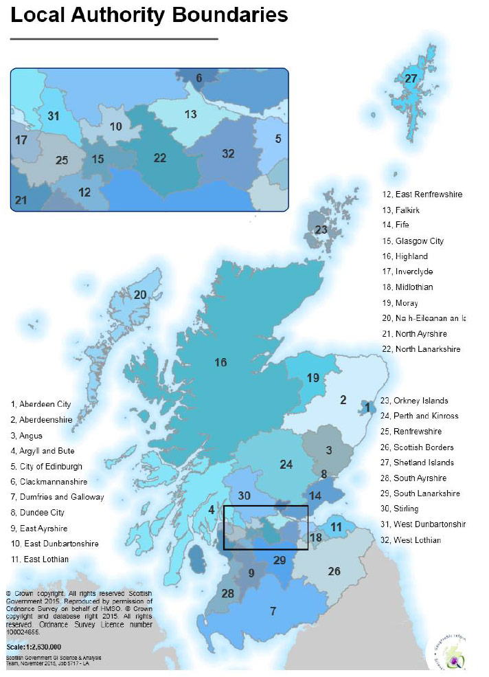 Map 6.1 – Local Authority Areas
