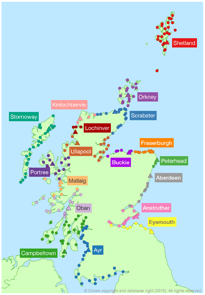 Ports and port districts in Scotland